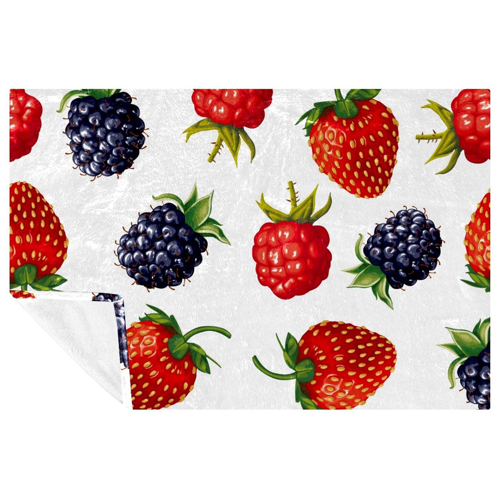 Couverture douce pour lit contre le froid plaid berries 150x100