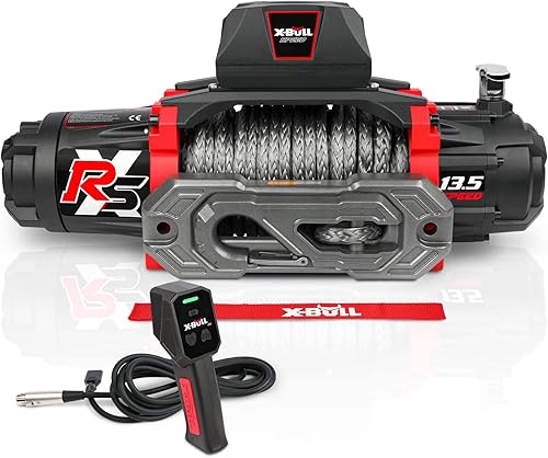 X-BULL Winch-13500 lb. Capacidad de carga cabrestante eléctrico -12 V CC de alimentación para remolque de camión todoterreno, control remoto