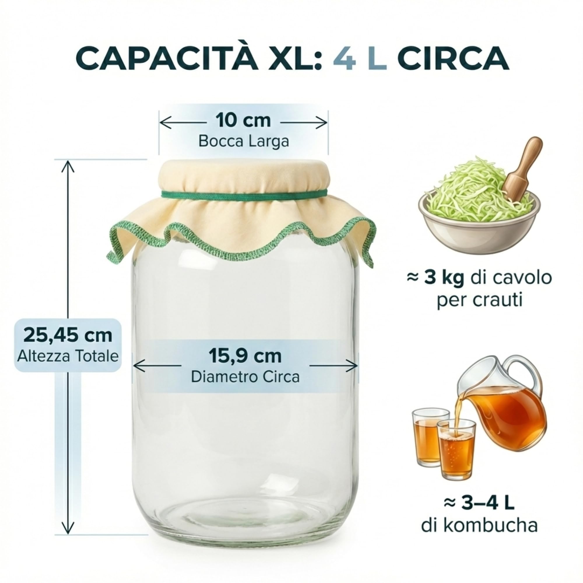 Amzcku Barattoli In Vetro Vintage 473ml Con Coperchi Ermetici - Confezione Da 6 Per Conservare, Decapare E Decorazioni Fai Da Te