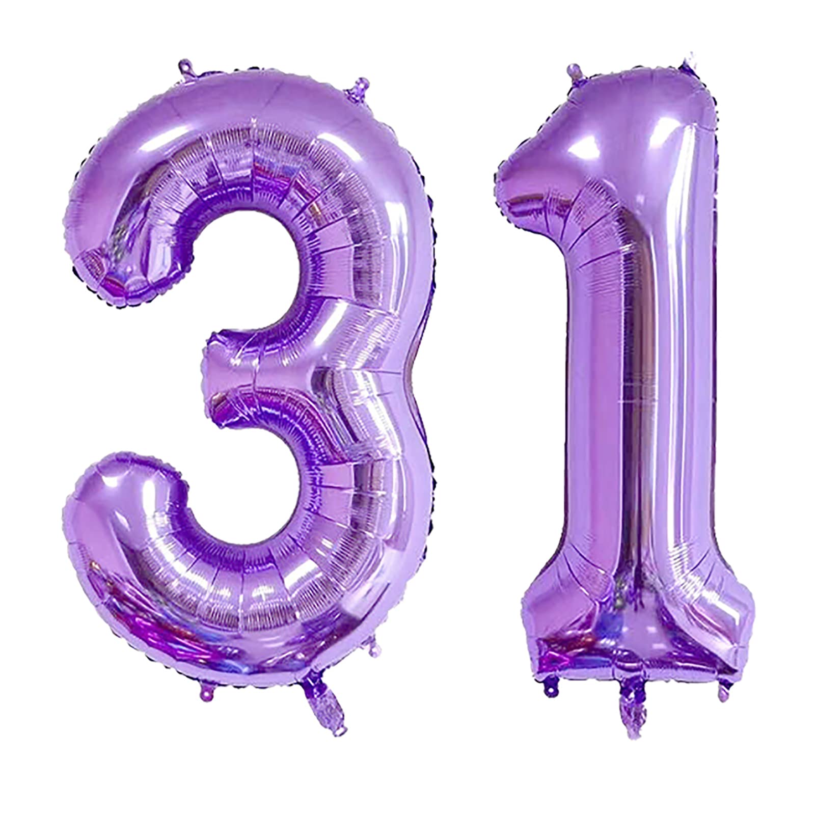 ESHILP40 Inch Number Balloon Foil Balloon Number 31 Jumbo Giant Balloon Number 31 Balloon for 31th Birthday Party Decoration Wedding Anniversary Graduation Celebration, Purple 31 Number Balloon