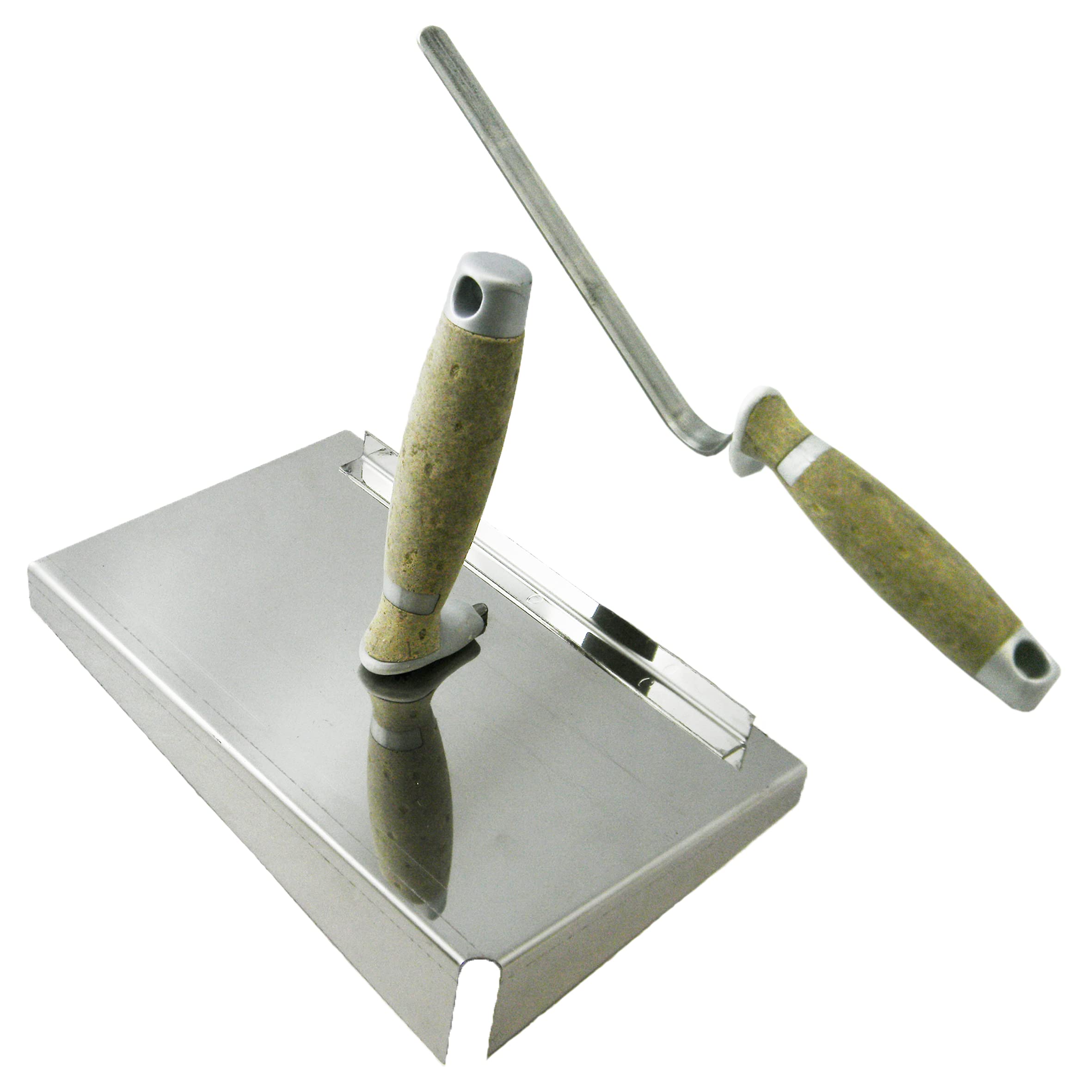 Fugblech Edelstahl, Profi Ledergriff Premium