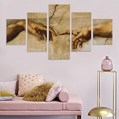 Miniatura 4 de Póster De Pintura Famosa De Táctil De Dios Para Decoración Del Hogar, Cuadro Sobre Lienzo Para Pared, Imágenes Para Sala De Estar, Sin Marco Pintura