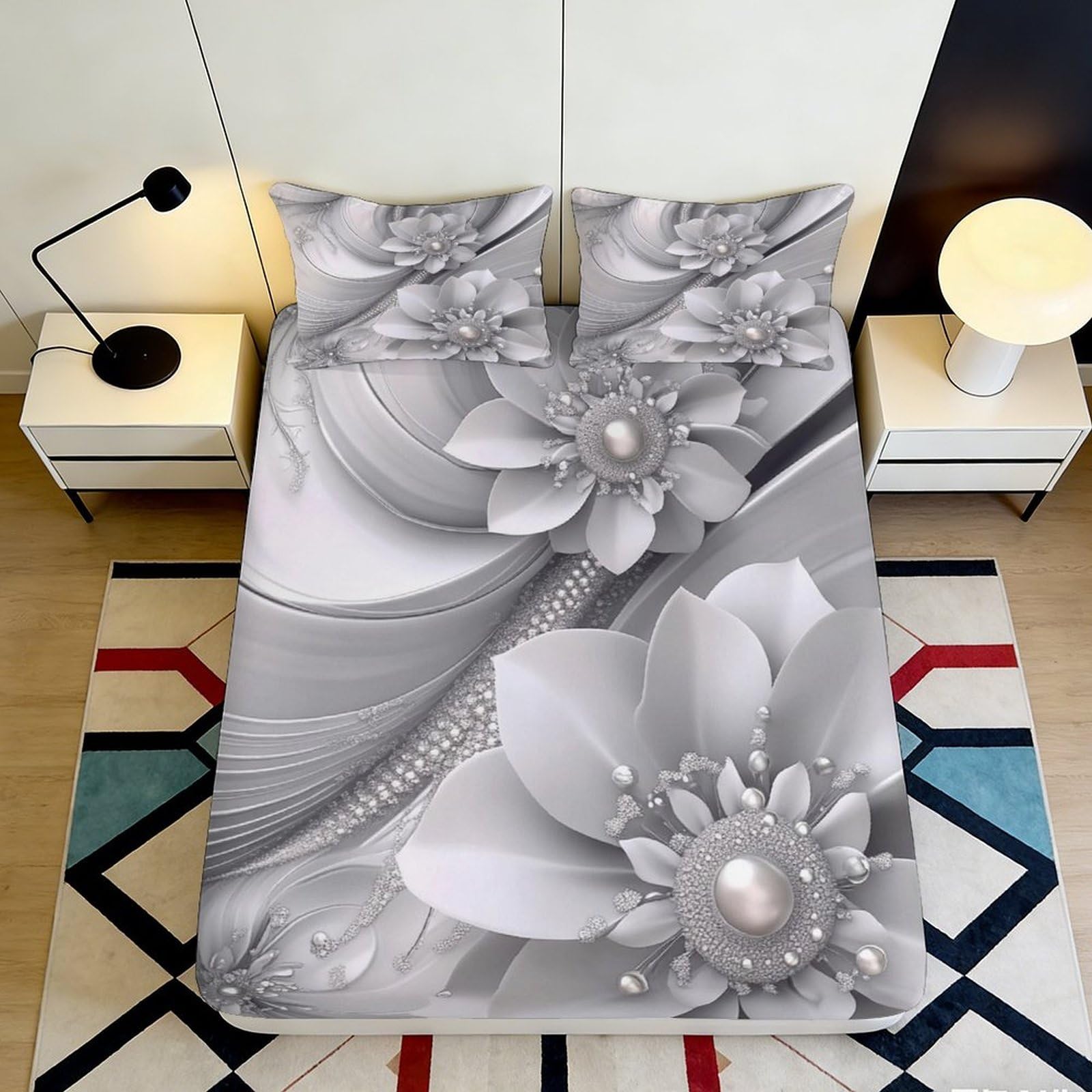 3D Printed Farm Cartoon Fitted Sheet Microfiber Deep Pocket Tractor Mattress Fitted Cover Elastic Non-Slip Bedding 140x200x25cm
