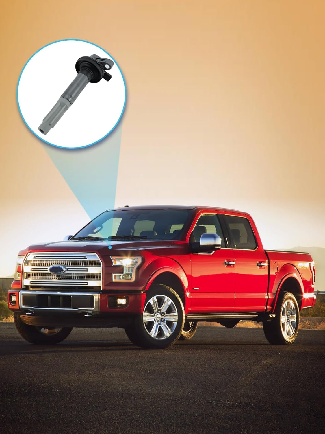 Set of 5 UF341 Ignition Coil Pack & Iridium Spark Plug (2.3L 2.4L 2.5L 2.8L 2.9L) 1999-2007 For Volvo C70 S60 S70 S80 V70 XC70 XC90,Replace # 307134160 221604001 91256016 91256010