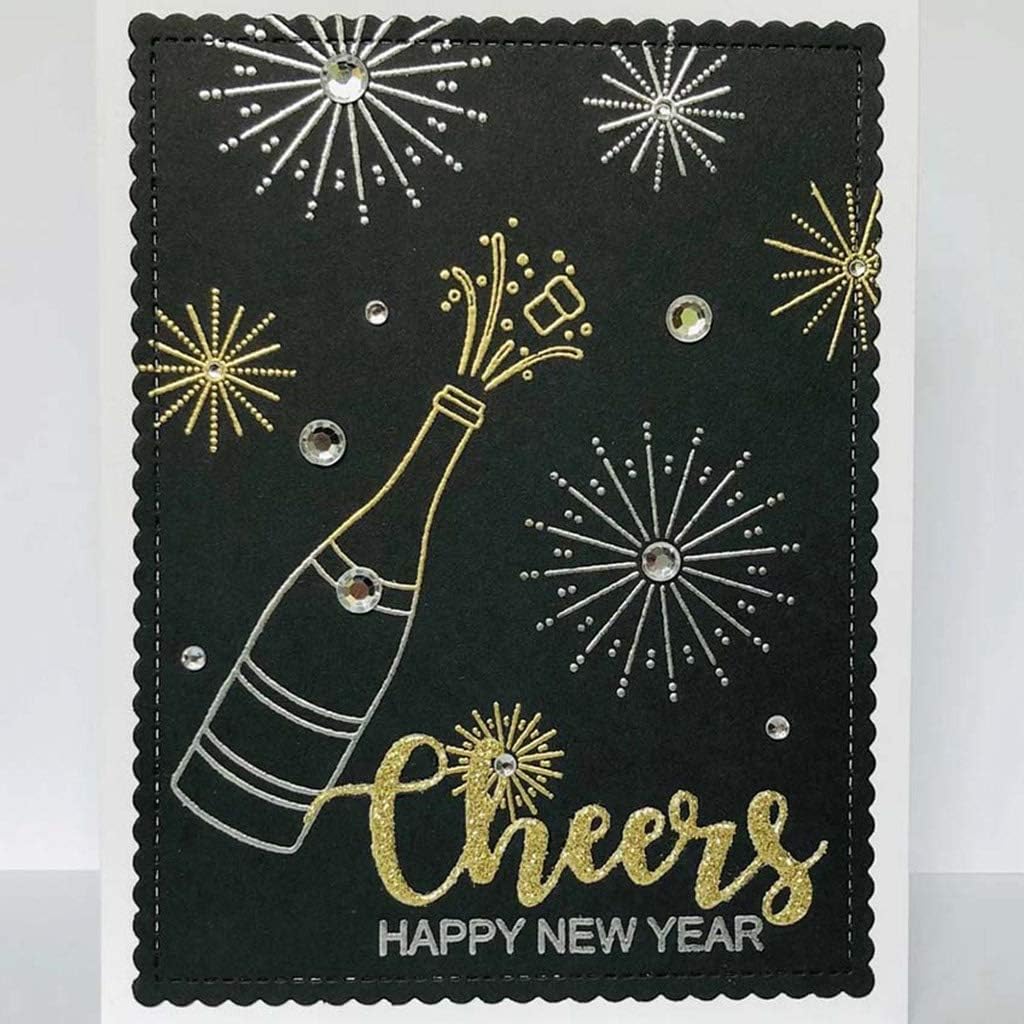 Wine Glass Silicone Clear Stamp and Die Sets for Card Making, DIY Embossing Photo Album Decorative Craft