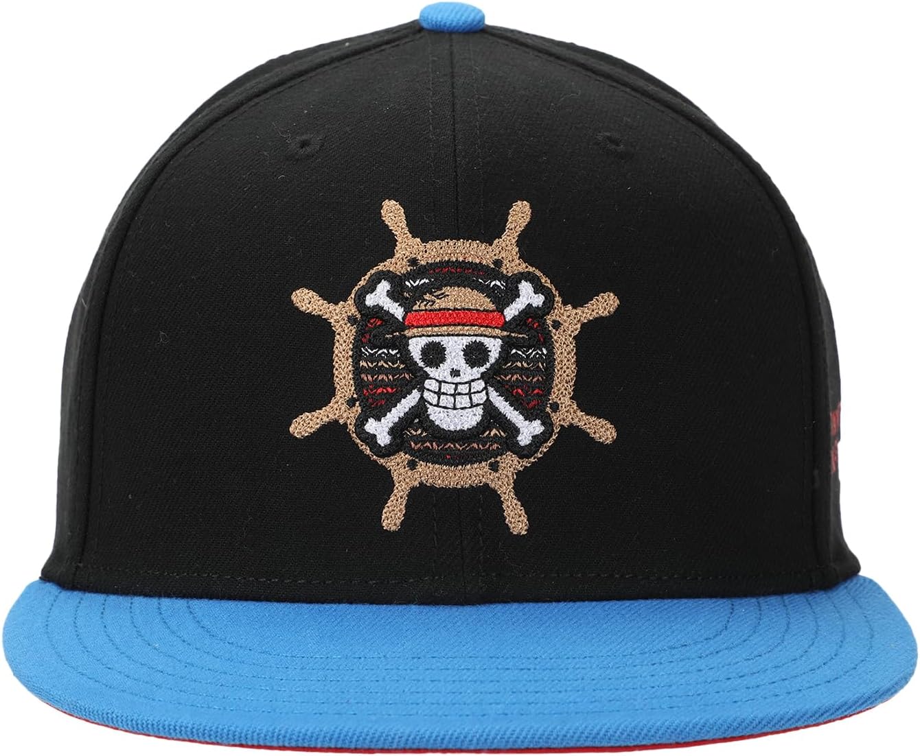 One Piece Live Action Straw Hat Pirates Compass Adult Black Snapback Hat