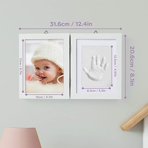 Miniatura 2 de chuckle Kit de manos y huellas para bebé con colgadores, regalos personalizados para bebés recién nacidos para bebés, niños, niñas, registro de