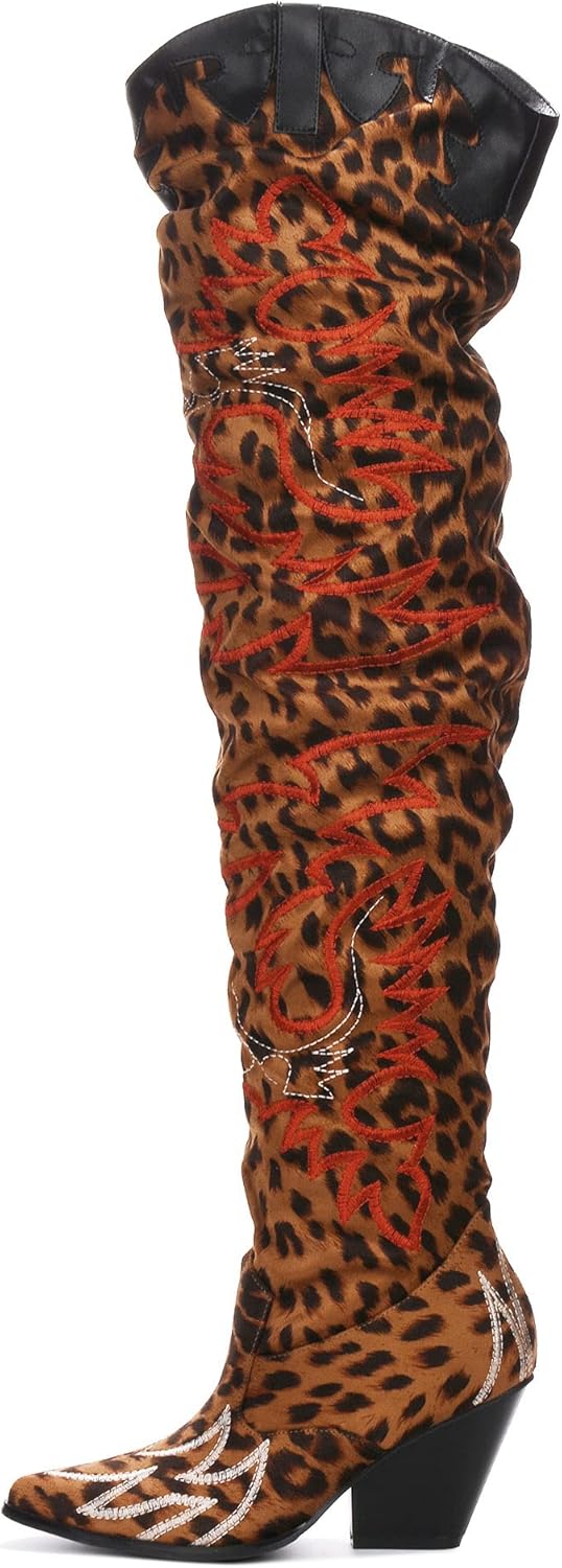 Cape Robbin Women's Western Thigh High Over The Knee Cowboy Cowgirl Boots - Chunky Block Heel Fashion Boots for Women (KELSEY-21) - Image 2