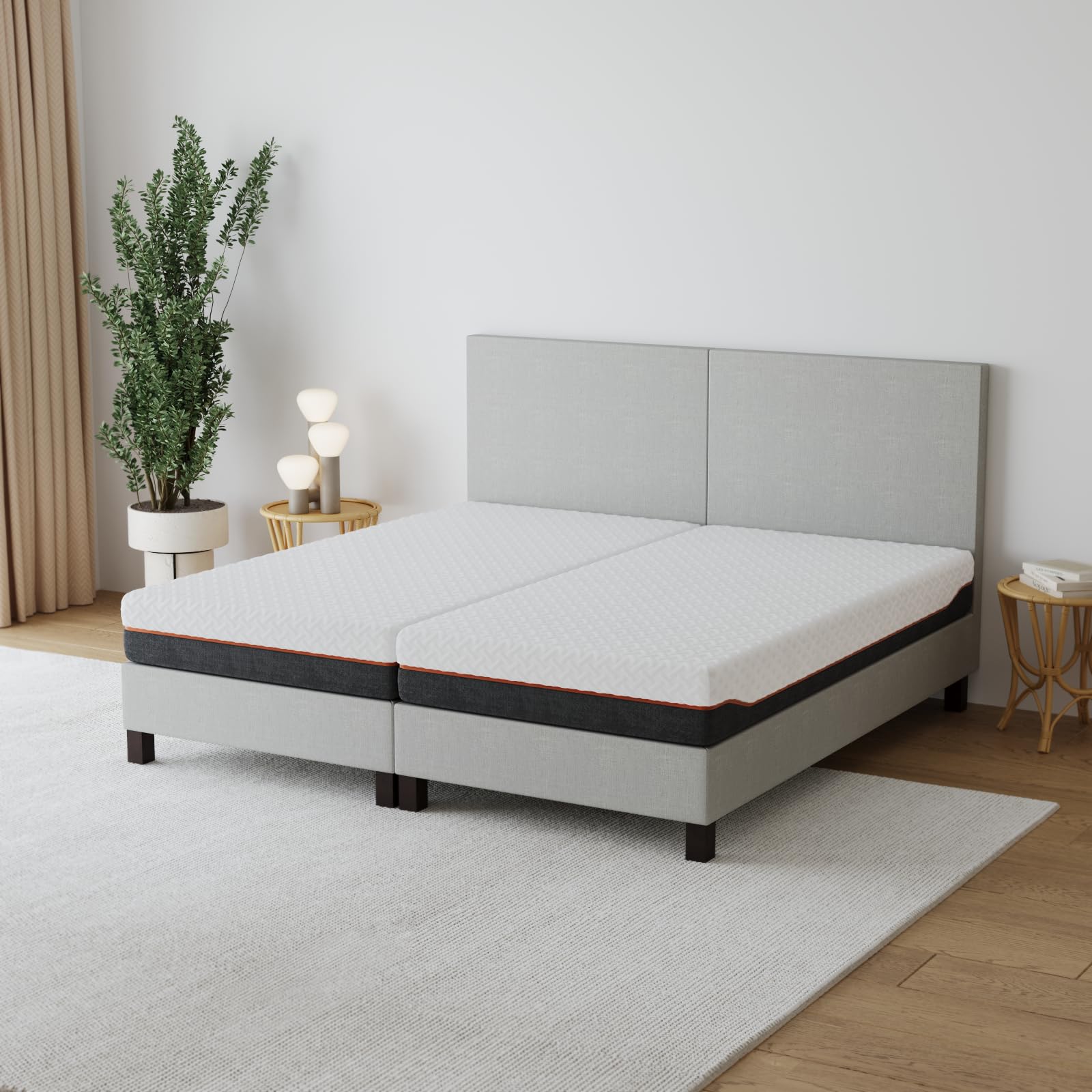 SMARTBett Żel hybrydowy materac kieszeniowy H3 100 x 200 140 x 200 160 x 200 wysokość 22 cm z 7 strefami komfortu 160 x 200 cm