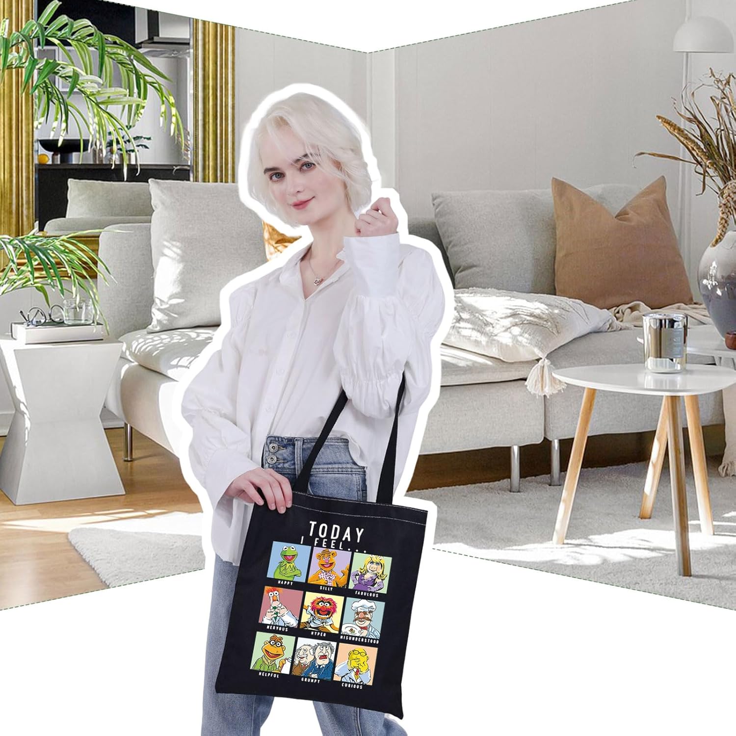 VAMSII Movie Inspired Tote Bag M Show Merch Fans Gift Movie Shoulder Bag (TODAY I FEEL tote) - Image 5