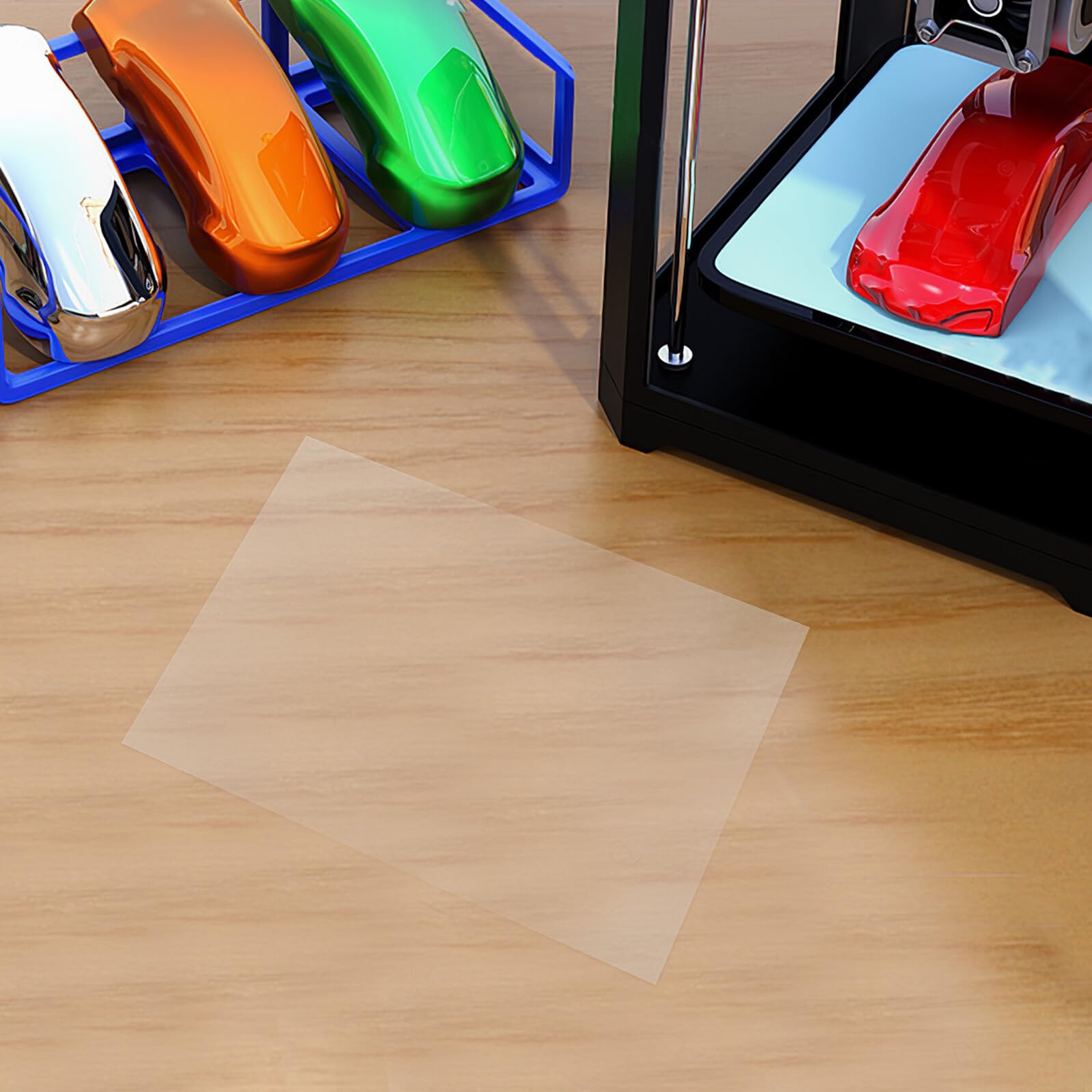 Sosoport Pellicola di Rilascio Trasparente Fep 95% Alta Trasmissione 140x200 Mm 0,15 Mm Kit 5 Pezzi per Stampanti 3d Resina Compatibile Modelli Principali Uso Industriale e Stampa Continua