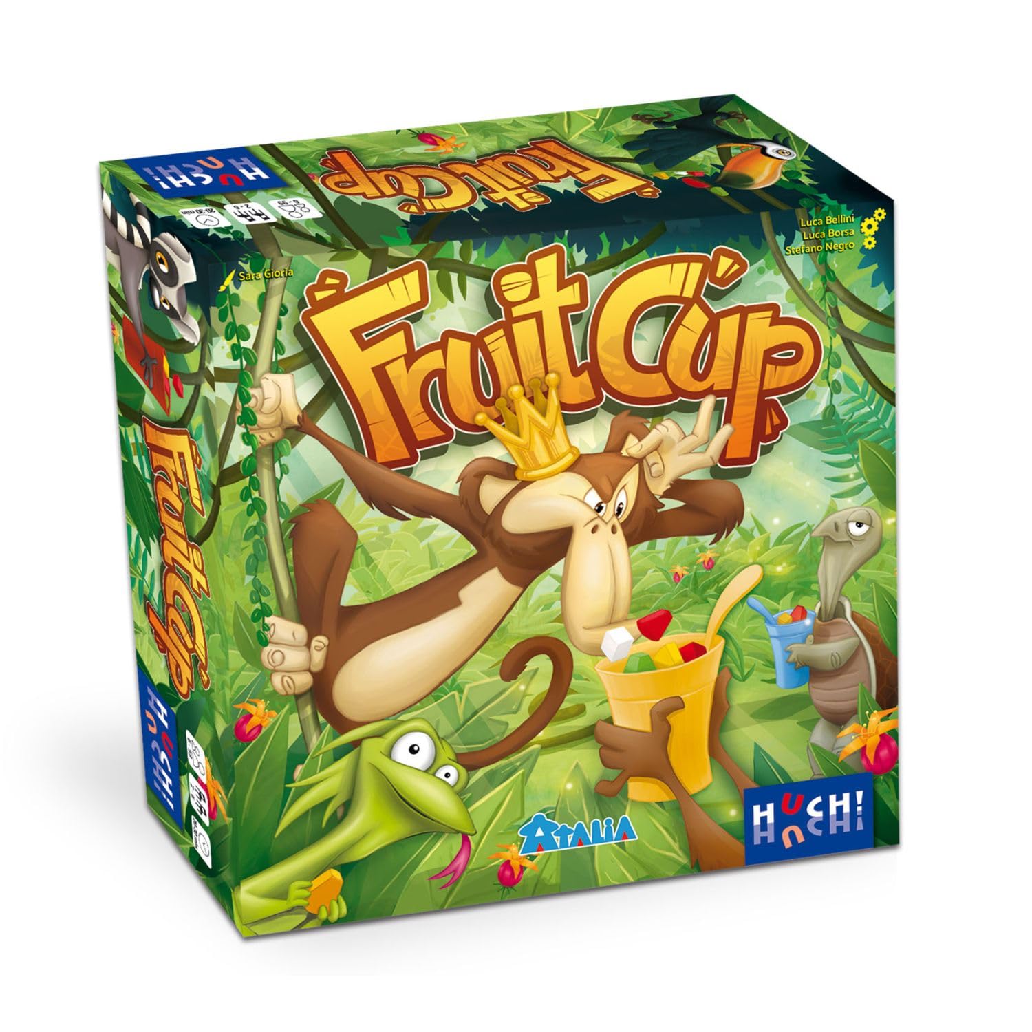 HUCH!, Jeu Fruit Cup - Jeu de tri de Couleurs avec compétition passionnante de salades de Fruits - Jeu adapté aux Enfants à partir de 6 Ans - pour 2 à 6 Joueurs à partir de 6 Ans