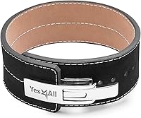 Vista 17 de Yes4All 100% Leather Premium Weightlifting Belt/Genuine Leather/ 2in1 Dip Belt With Chain/Self-locking Belt, Robust Alloy Steel Buckle 10mm Thick