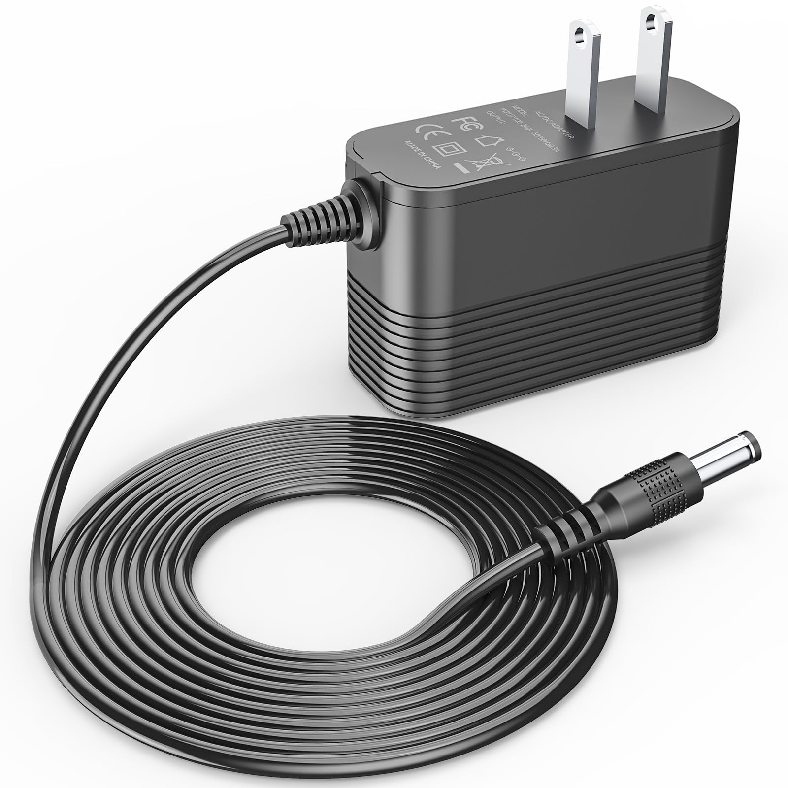 12V Power Adapter for Record Player Speakers Compatible with 1byone, LP&No.1, Sony, Audio-Technica, Record Player Speakers Power Cord Adapter