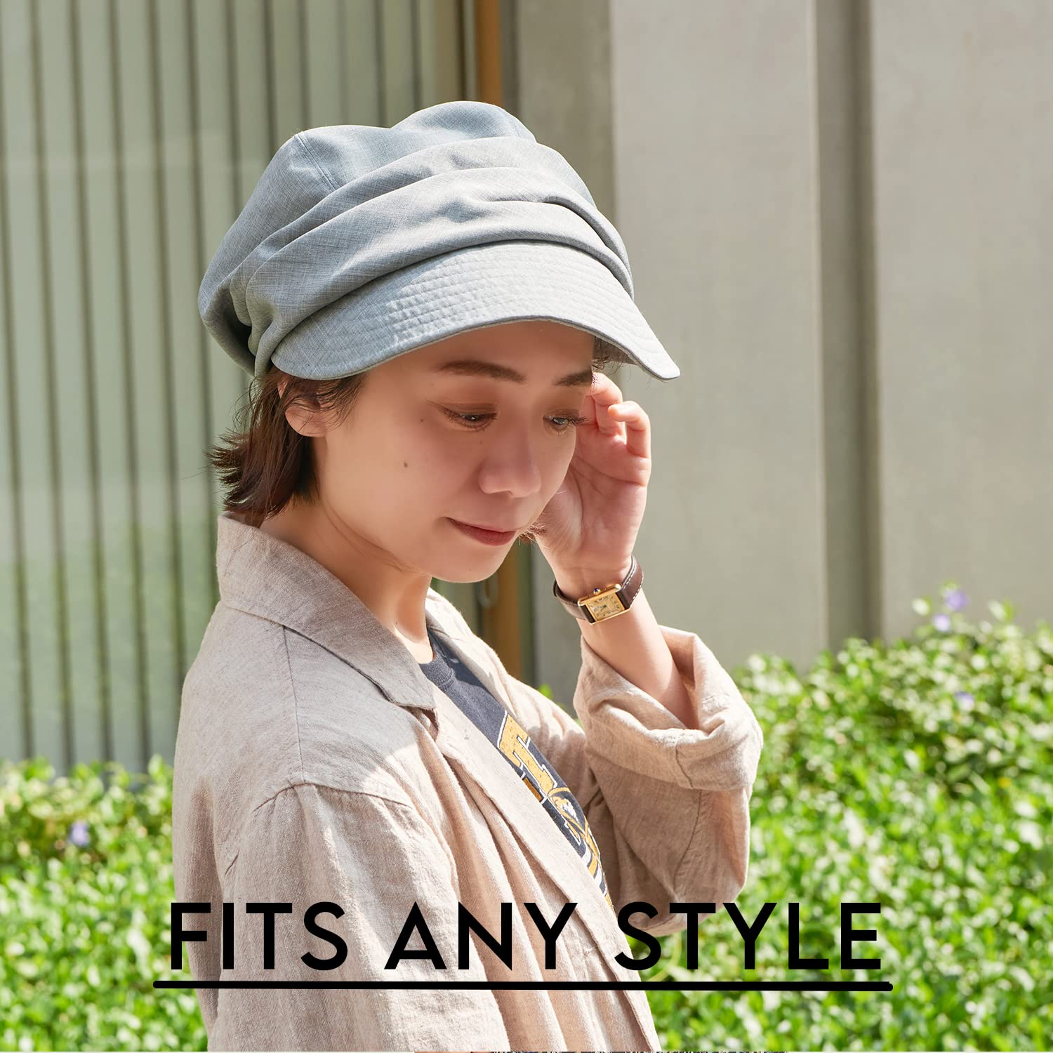 CHARM Organic Cotton Sun Hat for Women - Summer Spring Folding Visor for UV Protection, Chemo and Sensitive Skin