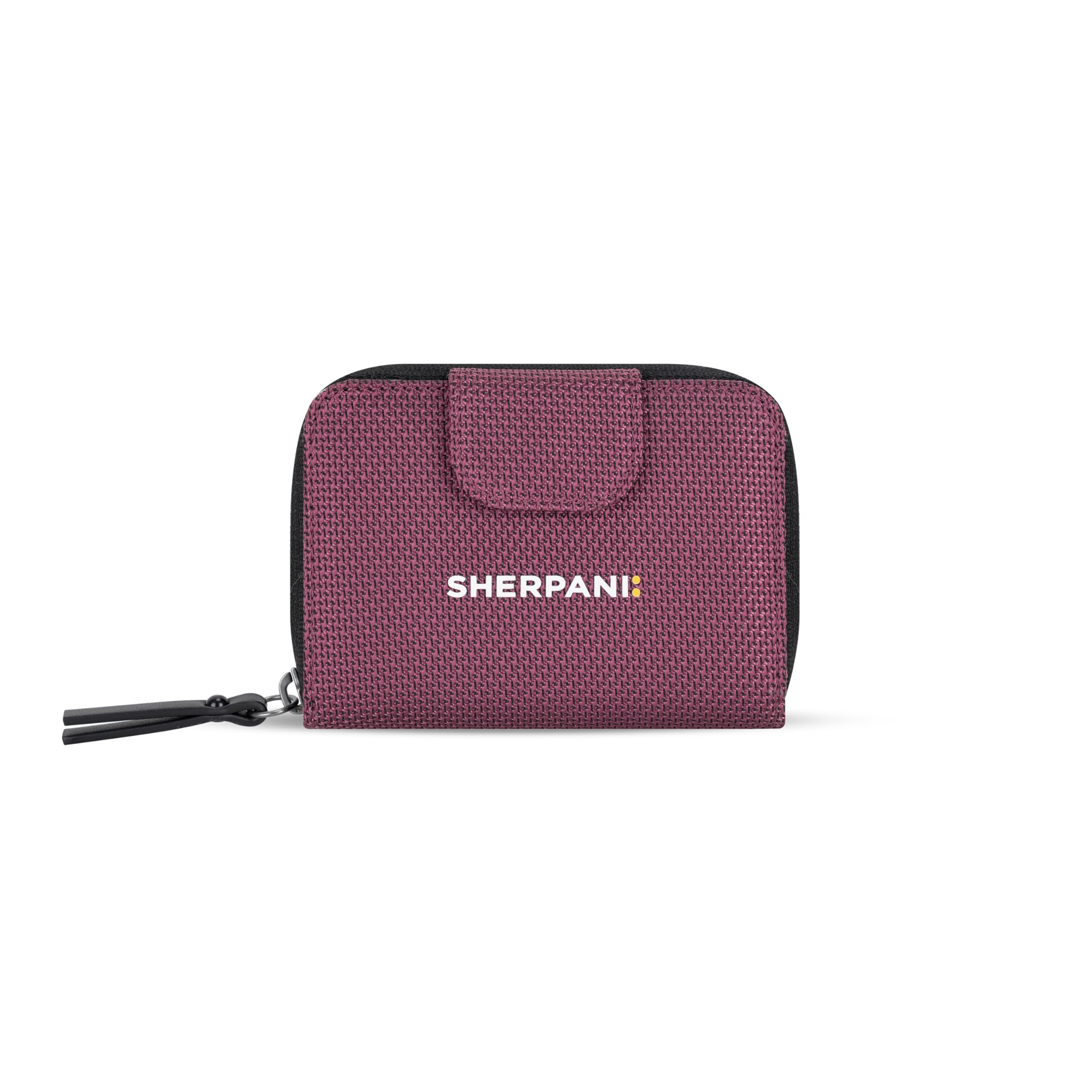 Sherpani Barcelona AT, Small Nylon Bifold Zipper Pocket Wallet for Men Women, Travel Bag for Men Women, RFID Protection, Unisex Travel Gift (Smoky