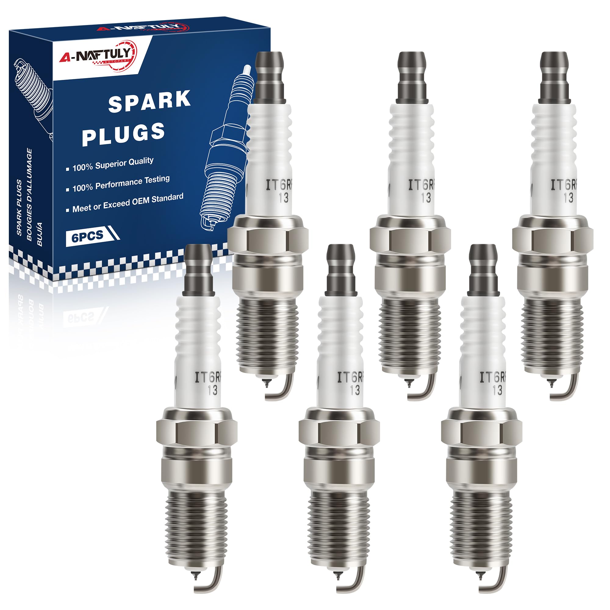 A-NAFTULY Iridium Spark Plugs (6 Pack)