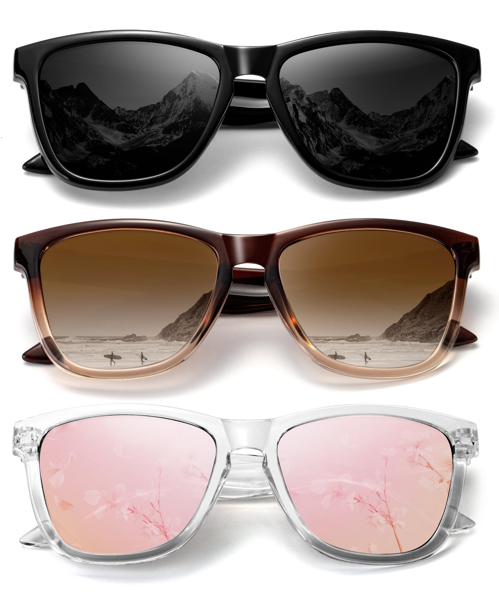 QALLY Sunglasses-women Polarized Sunglasses-womens: Trendy Sun Glasses polarized UV400 Protection Fashion Sunglasses