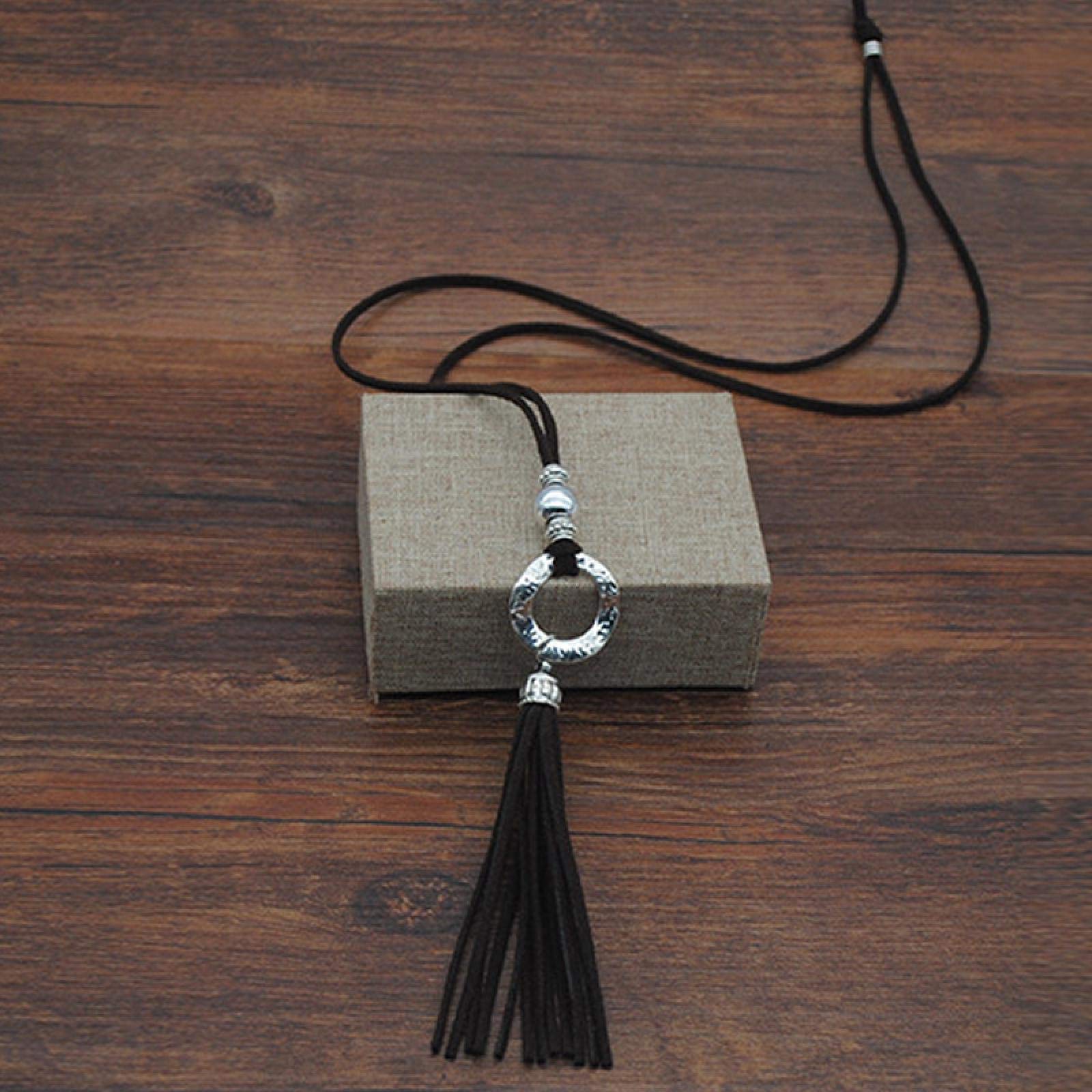 Łańcuch naszyjnika Boho Bohemian wisiorek dla kobiet Długie linę Zime Sweter Akcesoria