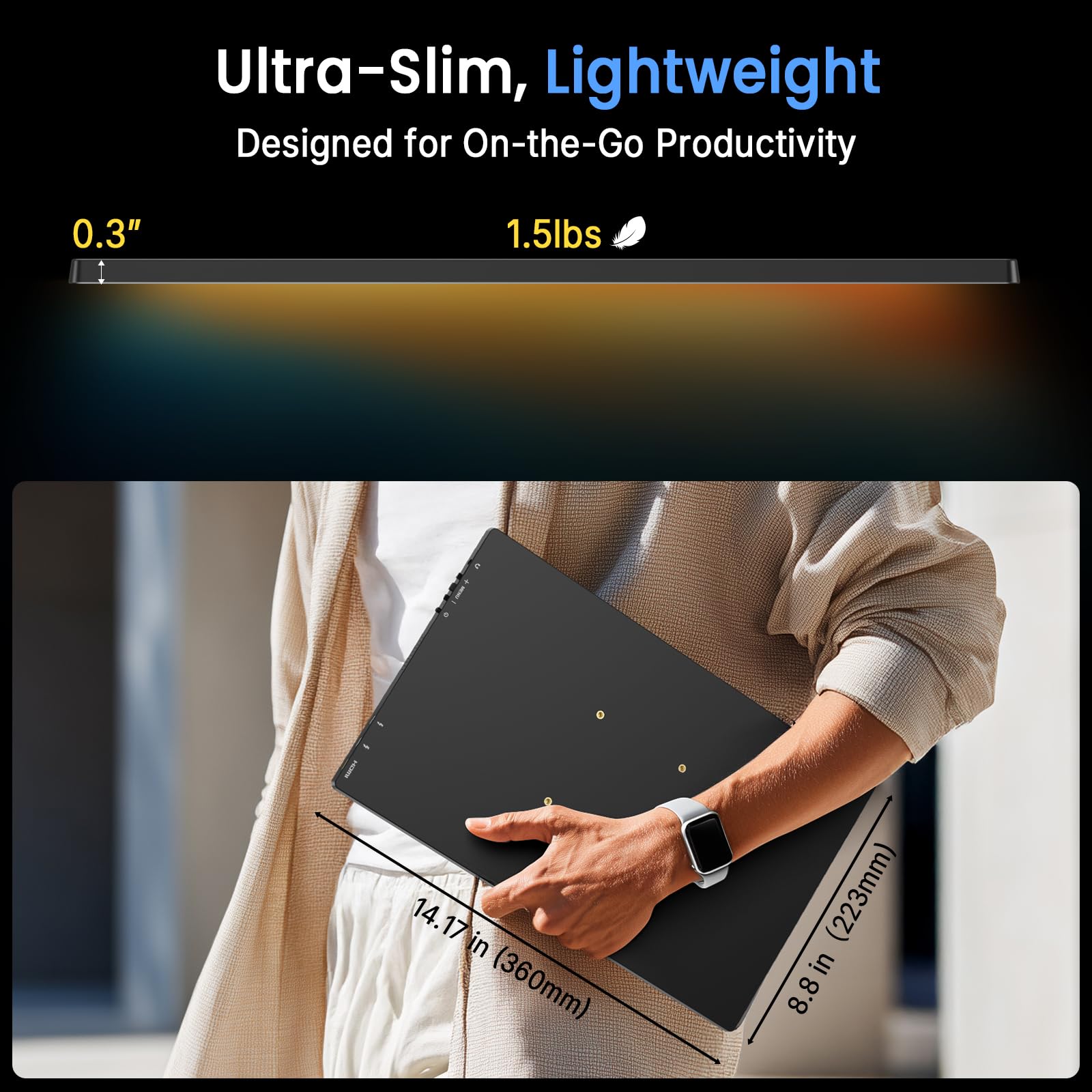 Amazon.co.jp: QQH 4K ポータブルモニター 15.6インチ UHD IPS USB-C