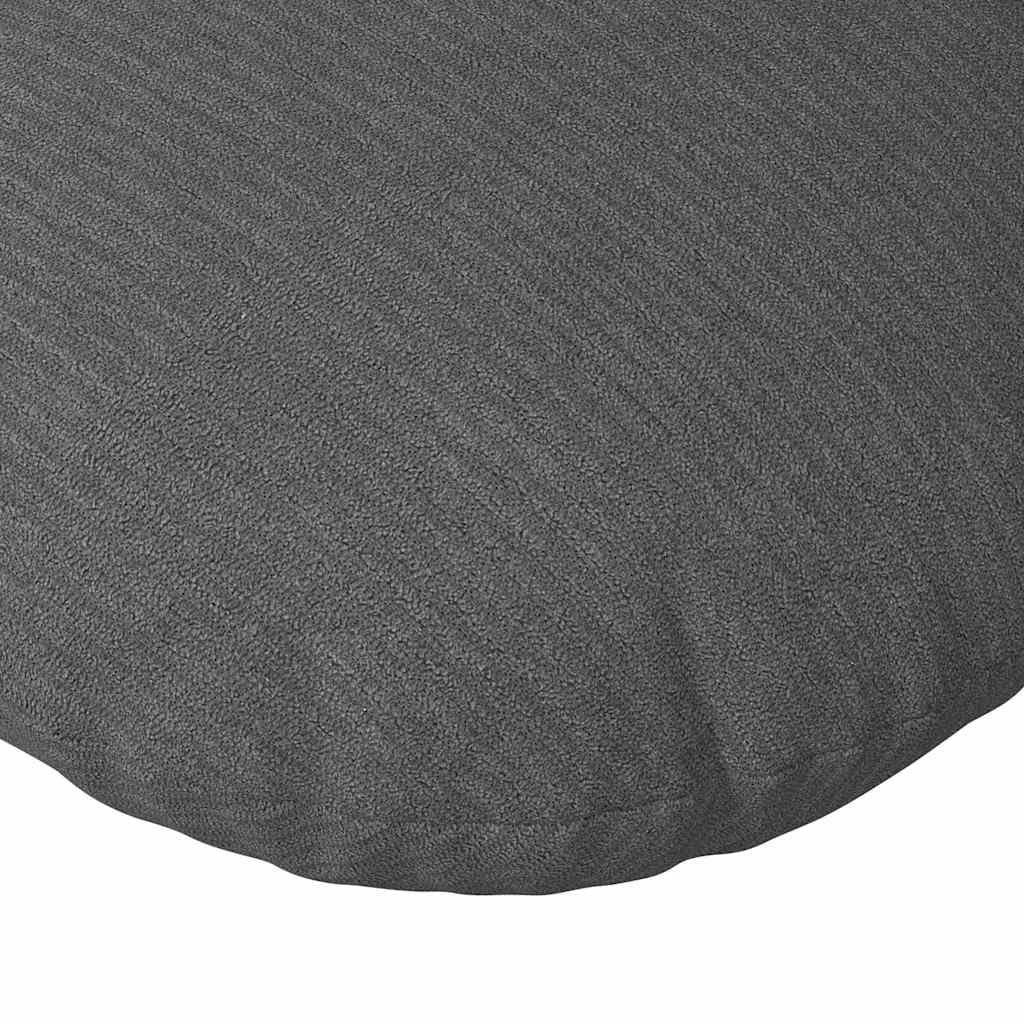 Cojín de asiento 2 piezas gris oscuro Ø30 x 13 cm de pana con cremallera, funda extraíble y relleno de poliéster ligero, versátil para comedor, oficina, salón, cómodo y duradero