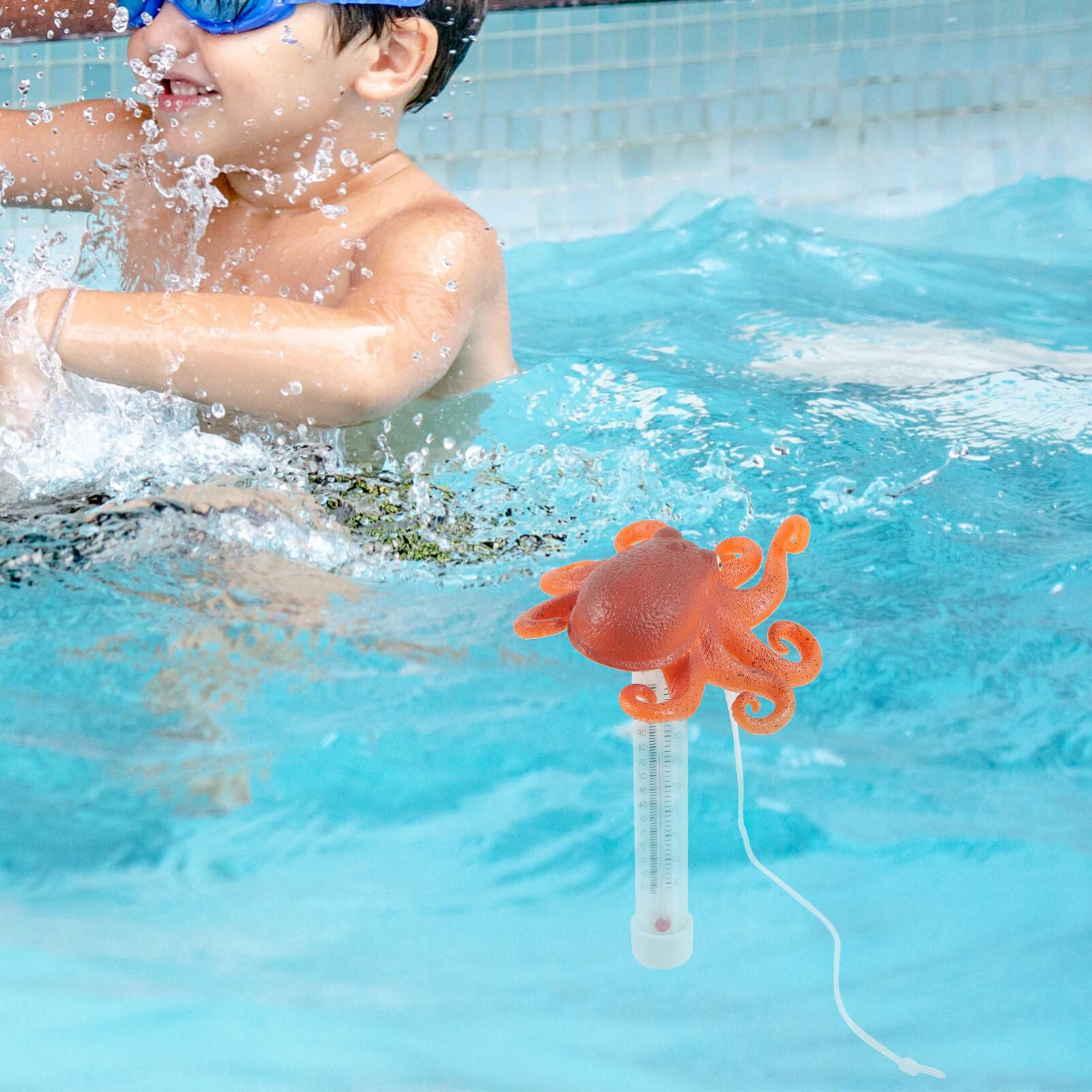 BESPORTBLE Termometro Galleggiante Per Piscina Termometro Per Acqua Display Ad Alta Definizione Misurazione Precisa Della Temperatura Adatto Per Piscina Vasca Da Bagno Acquario e Altri Usi Re