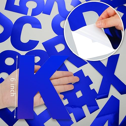 Vista 36 de Seajan 184 letras de vinilo grandes de 6 pulgadas, letras grandes del alfabeto, números y símbolos, autoadhesivas, extraíbles para aula, ventana