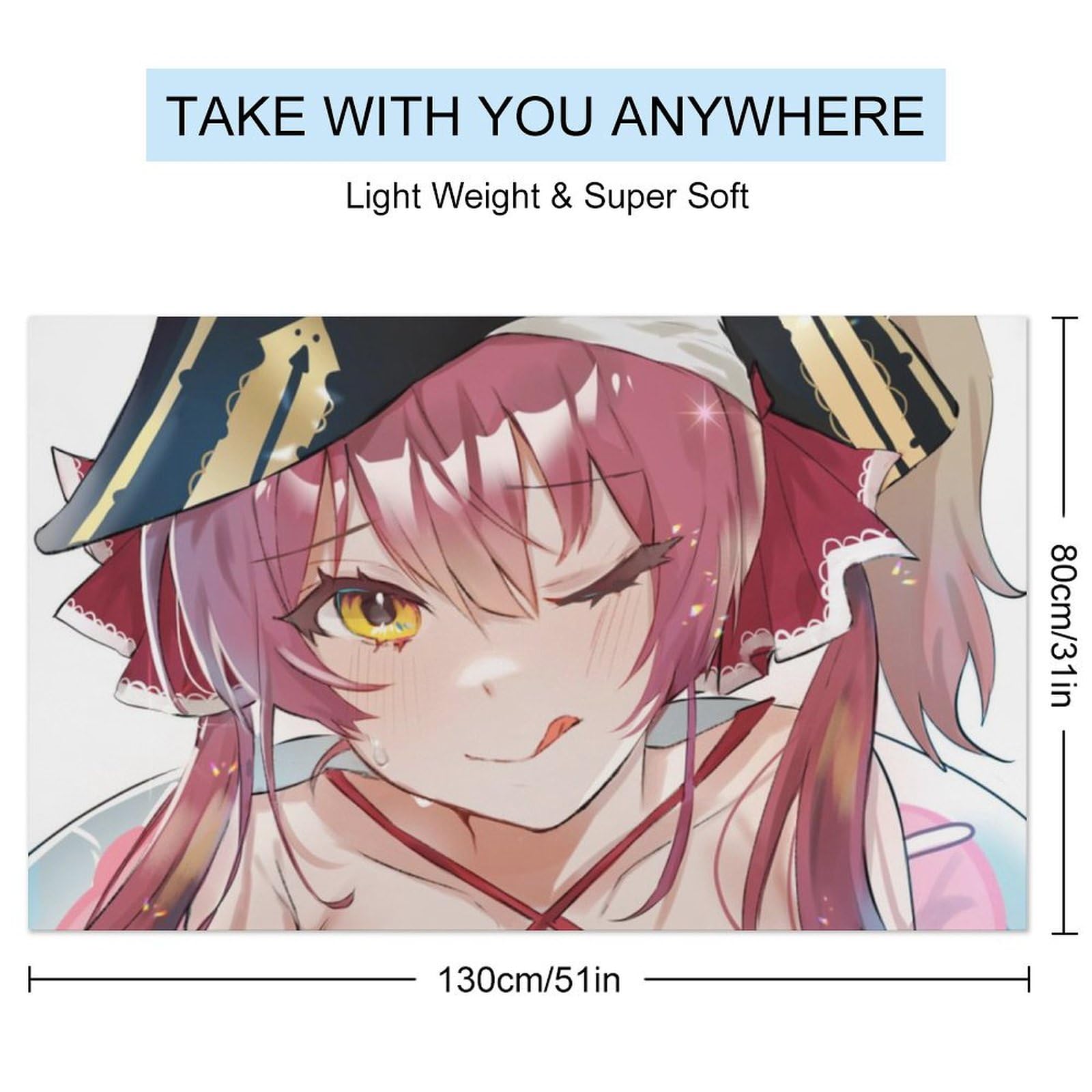 Amazon.co.jp: バスタオル Vtuber マリン 船長 マリリン アニメ ビーチ