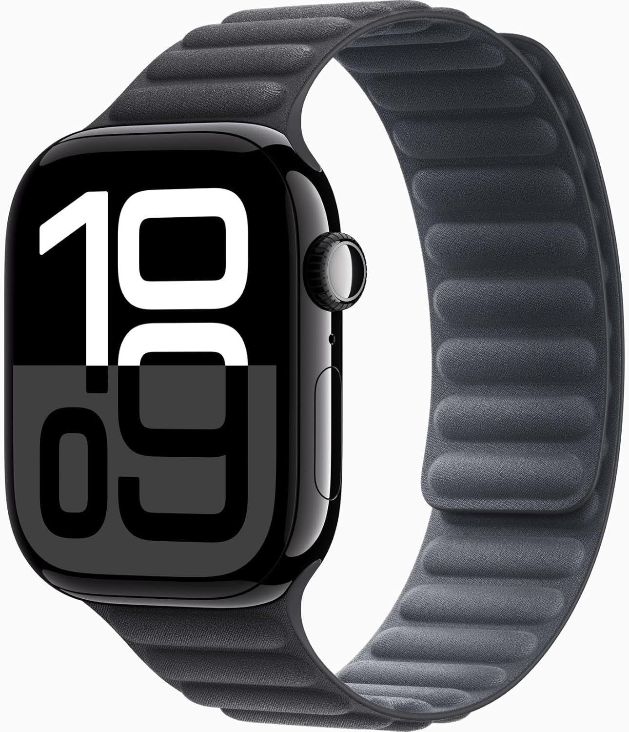 Apple Watch Series 10 [GPS + Cellular, 42mm] - Jet Black Aluminum Case with Black Magnetic Link, M/L (Renewed)