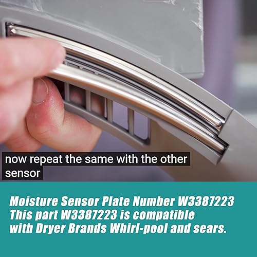 Miniatura 7 de W3387223 Placa de barra del sensor de humedad del secador para pieza de repuesto de Whirlpool, 2 PCS