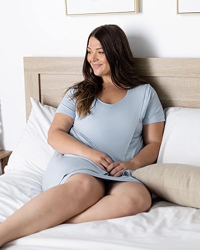 Miniatura 5 de Kindred Bravely Camisón de maternidad y lactancia con dobladillo tulipán Camisón de lactancia materna para mujer