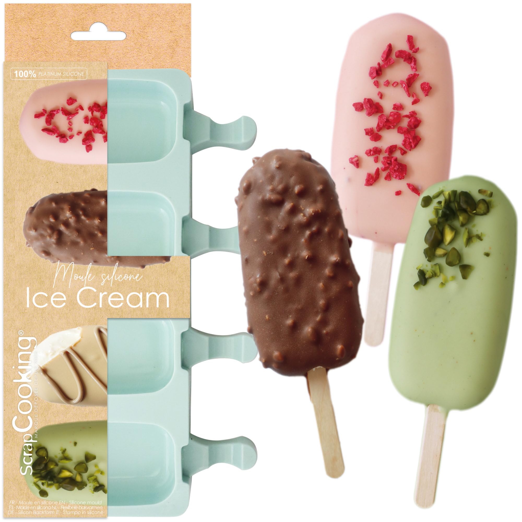 ScrapCooking - 6771 Eskimoux Ice Cream Mould - for Creating Homemade Ice Cream - Silicone