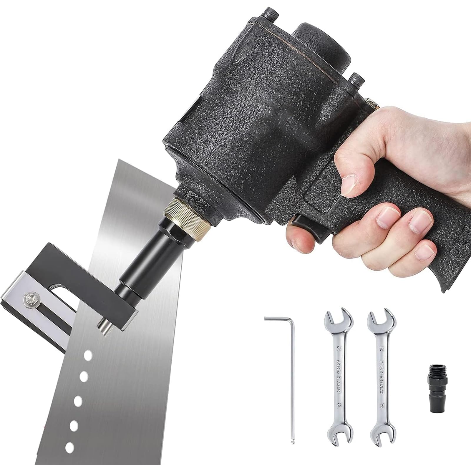 Perforateur de trous d'air avec tête rotative à 360° pour tôles