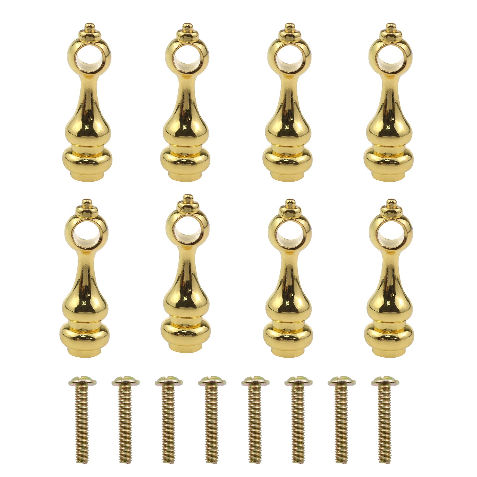 8PCS Small Wine Cabinet railings with Screws Brass Shelf railings for Shelves Brass Corridor Rails Glass railings Gold and Iron Column Covers for cabinets and bar trolleys-image-17