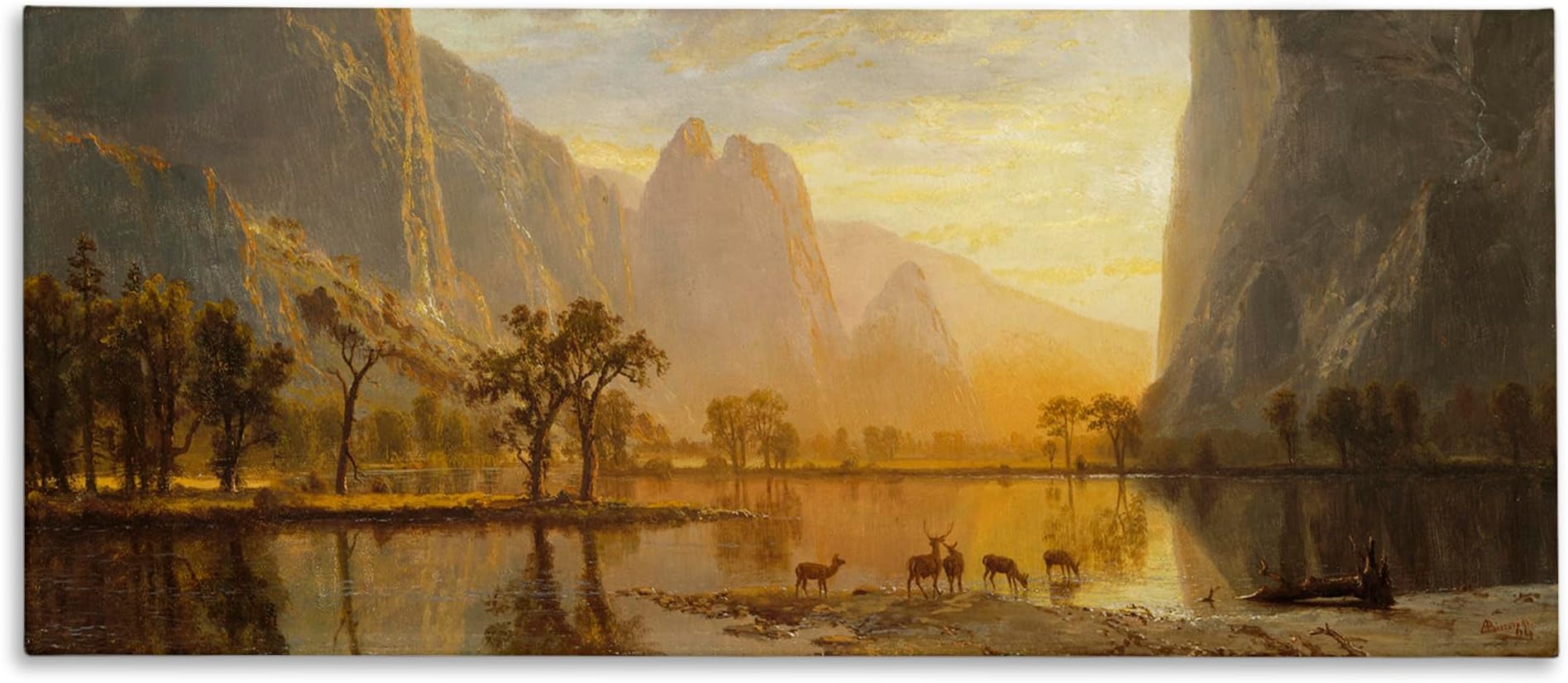 Stupell Industries Valley of the Yosemite Albert Bierstadt Painting Canvas Wall Art, Design by one1000paintings