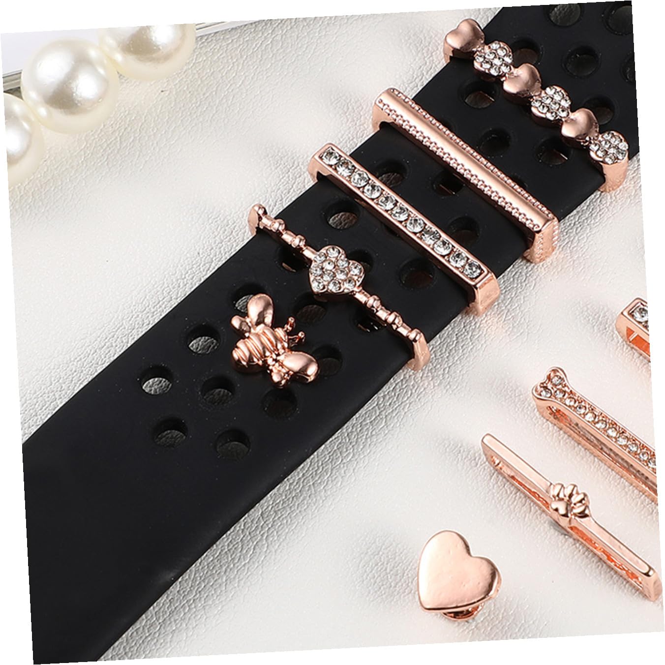 Toddmomy Accessoires de Montre Lot de 10 Breloques en Métal pour Bracelets Connectés Séries 8 à 1 Ornements Faciles à Poser pour Bracelets Colorés