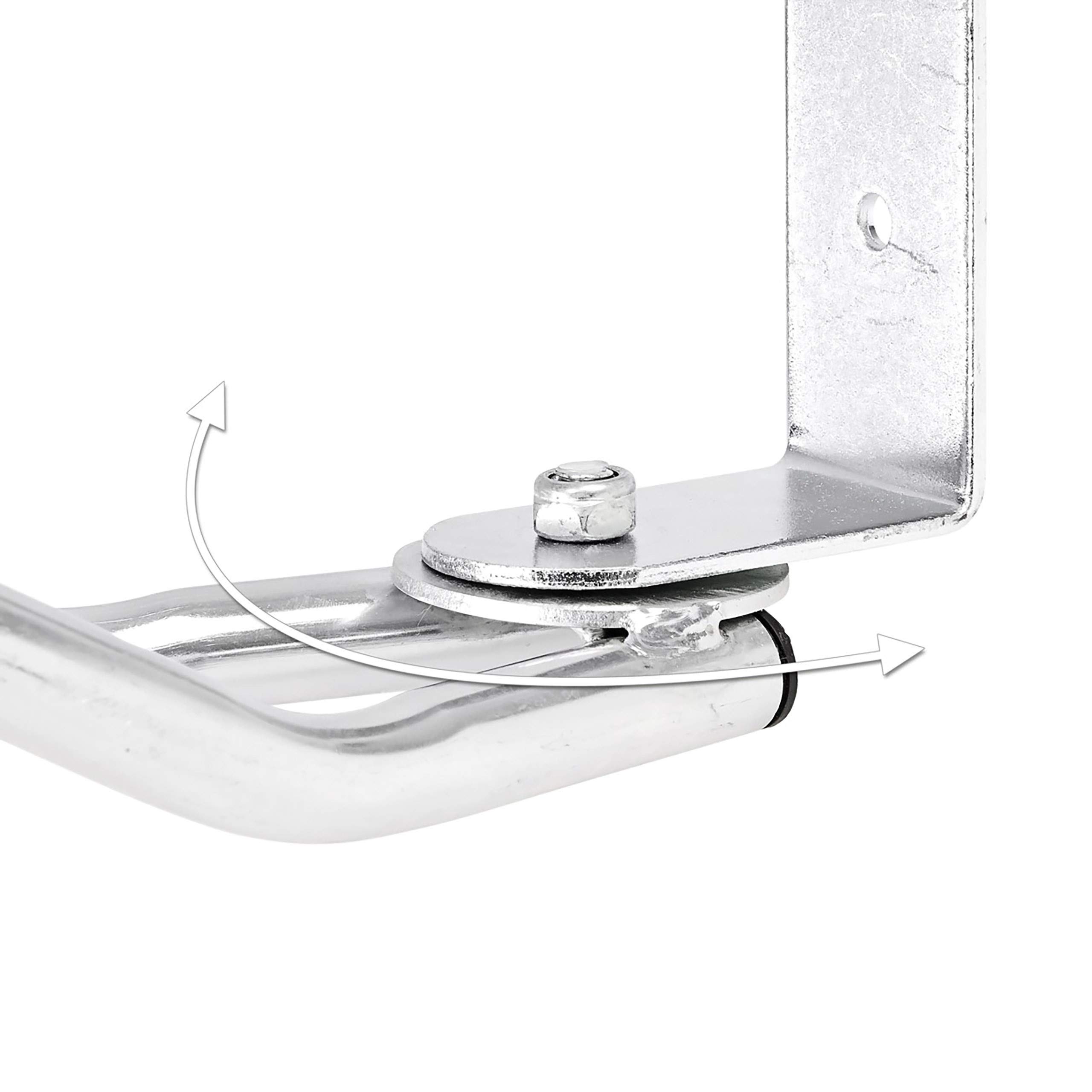Relaxdays Soporte de Pared para 1 Bicicleta, galvanizado, Ajustable, Altura 32,5 x 9 x 28,5 cm, Color Plateado