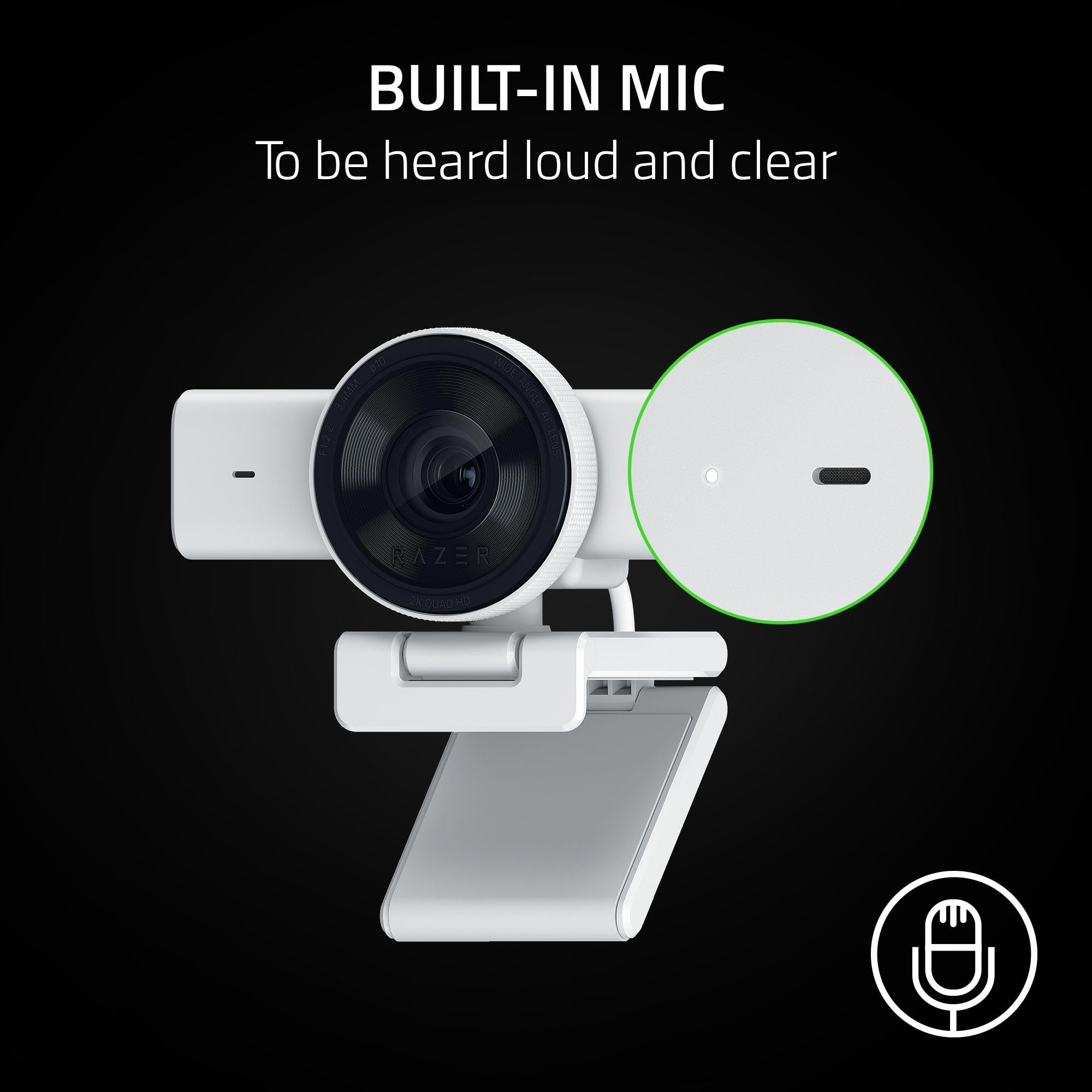 Amazon.com: Razer Kiyo V2 X Streaming Webcam: 1440p 60 FPS - Auto