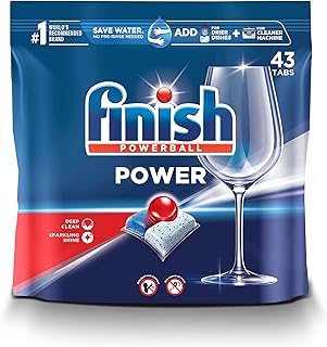 Finish Power - 43ct - Dishwasher Detergent - Powerball - Dishwashing Tablets - Dish Tabs, (Pack of 4)