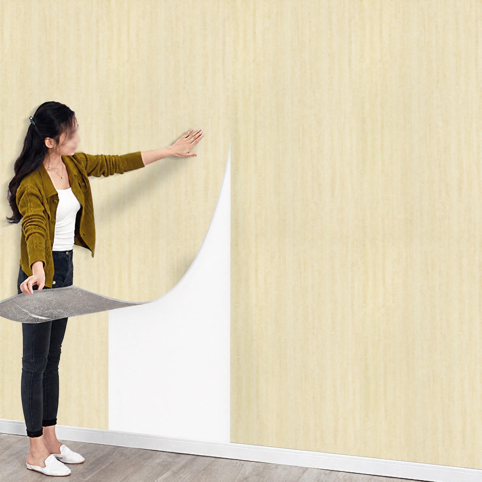 Tarwanear 6 Roll 300cm x 40cm Self Adhesive Wallpaper Waterproof Thermal Insulating Wallpaper Peel and Stick Wall Panels PVC Stick On Kitchen Bedroom Living Room Wall Bathroom Decor — image 1