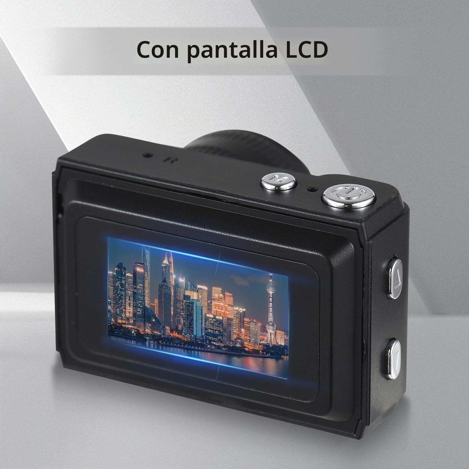 Cámara digital mini Andoer, cámara compacta digital 1080P, cámara fotográfica con batería incorporada y pantalla LCD con flash para niños, adolescentes, adultos mayores, principiantes