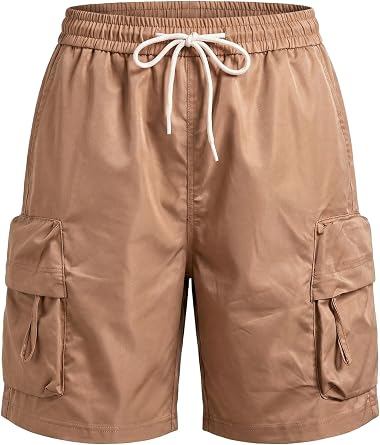 Afwerirc Womens Drawstring Summer Cargo Shorts with Pockets, for Casual Outdoor Activities Hiking Work Golf Biking