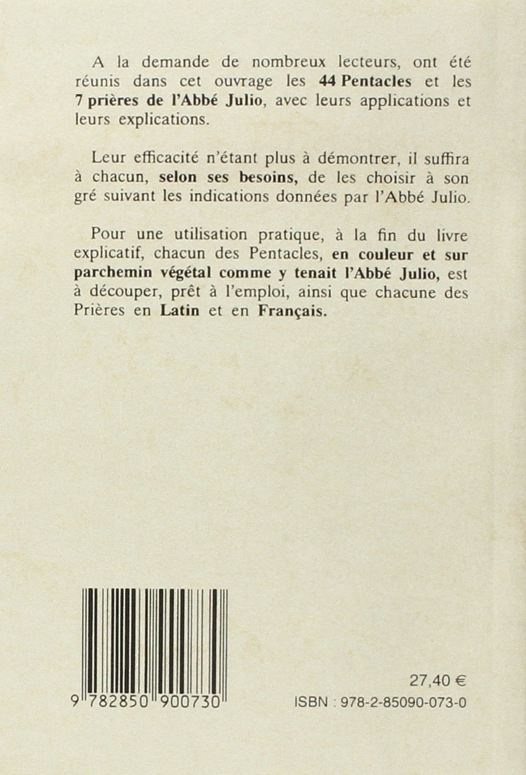 Les véritables pentacles et prières de l'Abbé Julio