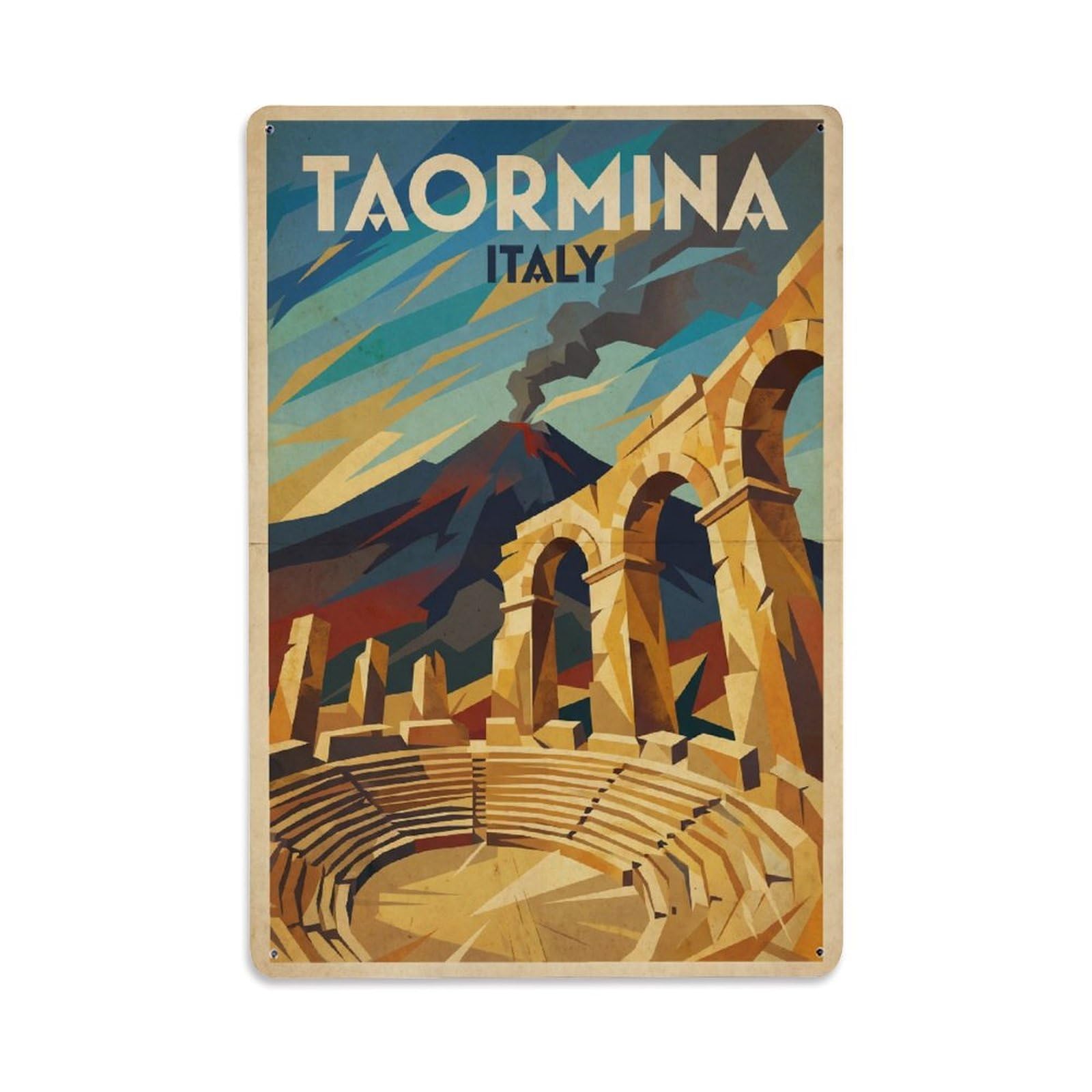 Italy Taormina Travel Retro Metal Tin Sign