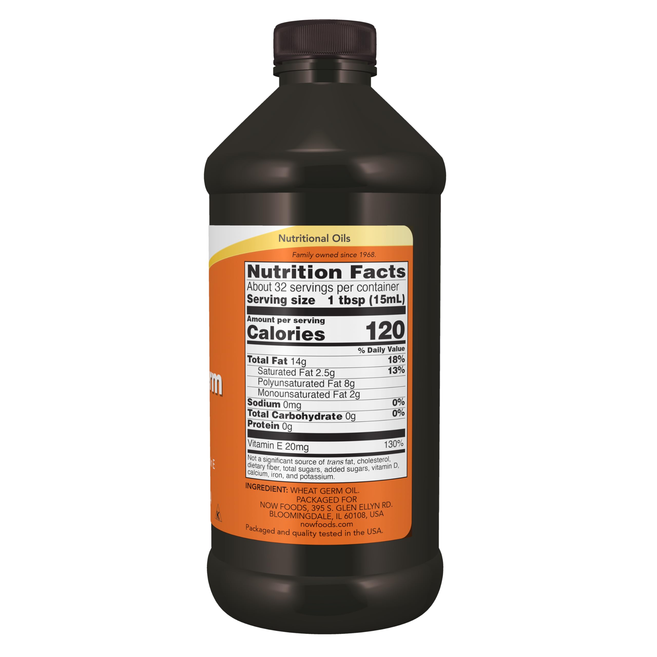 NOW Supplements, Wheat Germ Oil naturally occurring Vit E, 16 oz — Amazon image 2