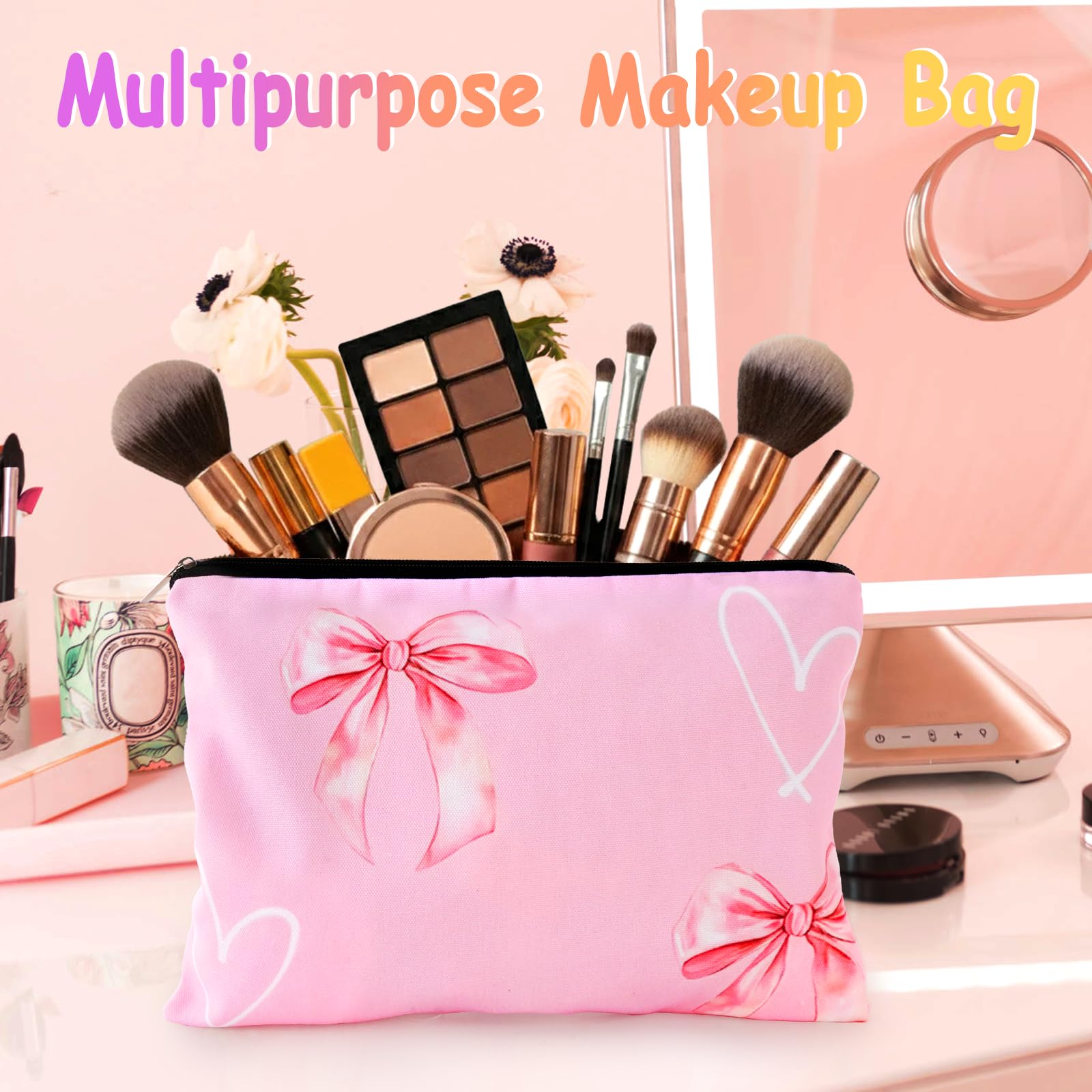 SUPRBIRD Cadeaus voor meisjes en tieners, 9-16 jaar, kerst-/ verjaardagscadeau, glazen beker, drinkglas met rietje en deksel, make-upkwast, cosmeticatas, armband, sokken, haarband