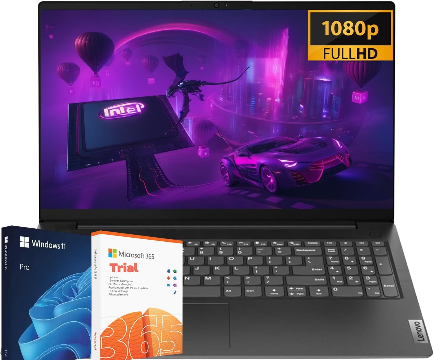 Lenovo V15 Pro Edition • 15.6 FHD Display • Intel Processor • HDMI • Trial Microsoft Office • Ethernet Port • 16GB RAM • 1TB SSD • Windows 11 Pro W/o Earbuds