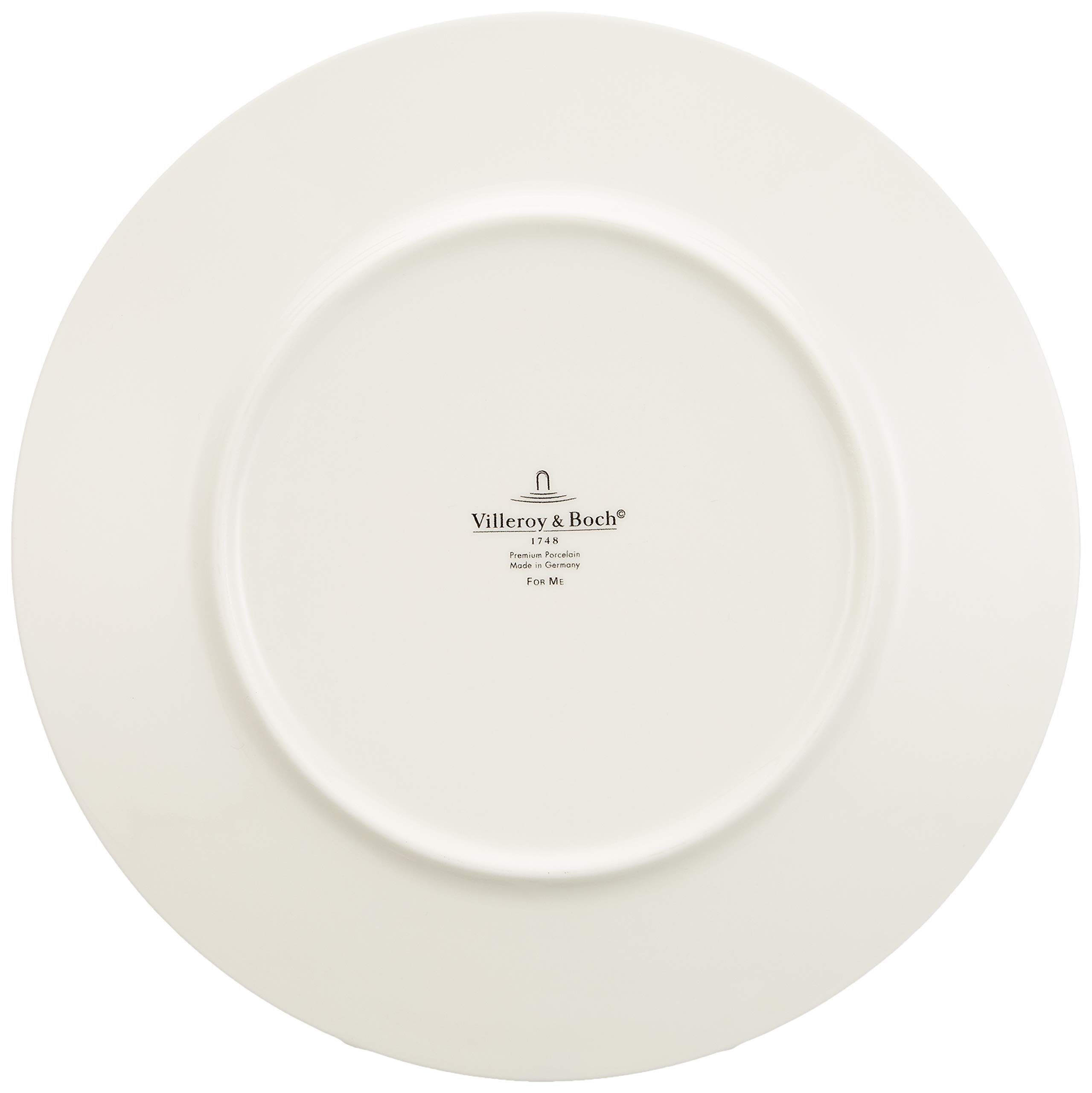 Villeroy & Boch For Me talerz śniadaniowy, naczynia na każdy dzień, porcelana, biała, 22,6 x 22,6 x 7,6 cm, 6 sztuk