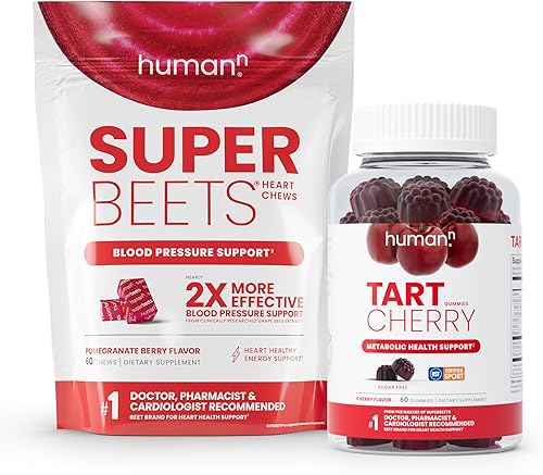 Humann SuperBeets - Gomitas masticables de corazón y cereza ácida