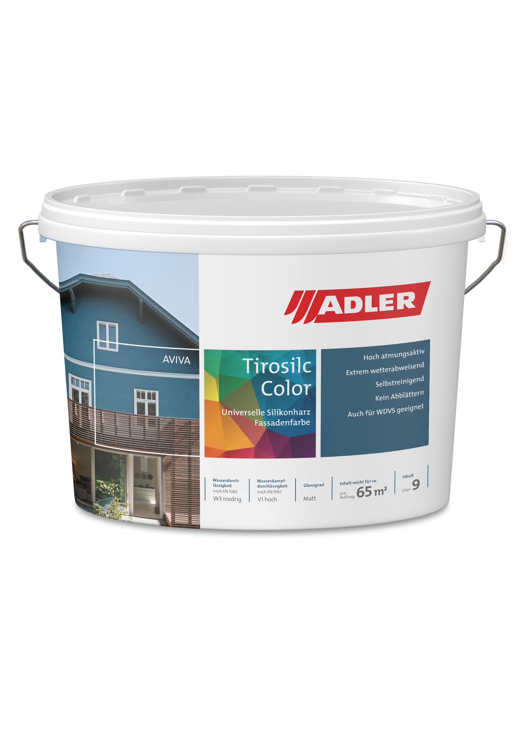 Aviva Tirosilc-Color - 1 L - Fassadenfarbe B02-6 Tuffgrau